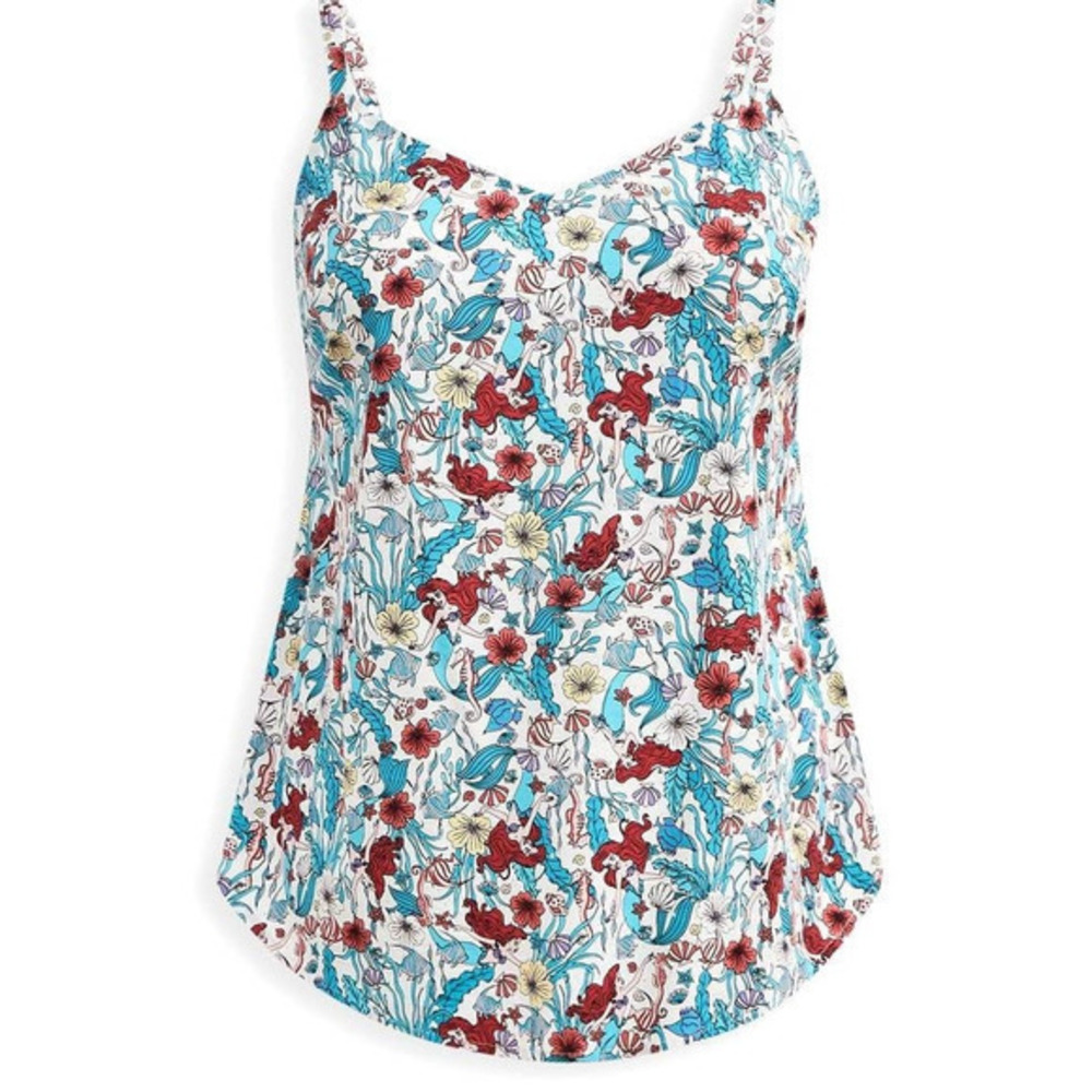Torrid 4 (4X, 26) Disney‎ Sea Life Ariel Little Mermaid Ava Stretch Challis Cami